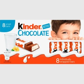 تصویر شکلات کیندر کودک ۸ عددی ( ۱۰۰ گرم) kinder شکلات و فرآورده های کاکائویی کیندر 100