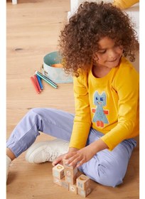 تصویر شلوار کشی دخترانه، رنگ بنفش روشن برند tchibo Kids Girl Pull,on Pants, Lavender