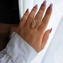 تصویر انگشتر جواهری پروانه Butterfly jewelry ring