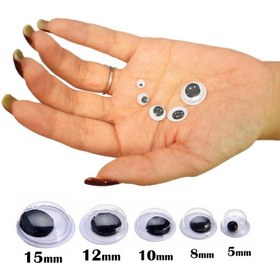 تصویر چشم عروسک متحرک – 5 بسته در 5 سایز 