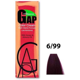 تصویر رنگ مو شماره 6/99 گپ GAP حجم 100 میل GAP professional color cream 6/99