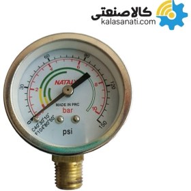 تصویر گیج فشار ناتالی ۱۰ بار سایز ۴ اینچ 