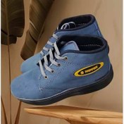 تصویر نیم بوت مردانه چرم طبی سورمه ای مدل کوهستان سایز ۴۰ تا ۴۶ 