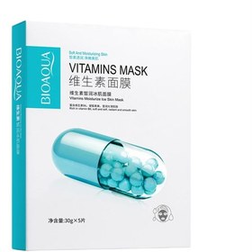 تصویر ماسک صورت نقابی آبرسان ویتامینه بیوآکوا ا Bioaqua Moisturizing Vitamins Sheet Mask Bioaqua Moisturizing Vitamins Sheet Mask