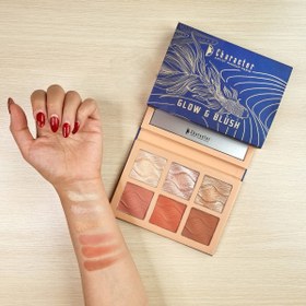 تصویر پالت رژگونه و هایلایتر کاراکتر مدل میدنایت دریم midnight dream (CBH003) 