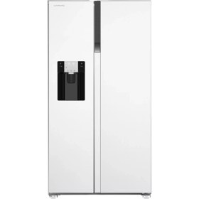 تصویر یخچال فریزر ساید بای ساید ایکس ویژن مدل HS600 ظرفیت ۲۸ فوت اتوماتیک رنگ سفید 