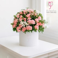 تصویر باکس گل میخک صورتی 