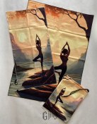 تصویر ست زیر انداز و حوله دستی و‌ شوز بگ کد 0142 