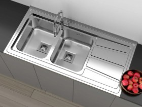 تصویر سینک ظرفشویی آلتون مدل SR1201 روکار دو لگن 
