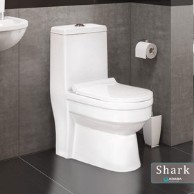 تصویر توالت فرنگی آداسا مدل شارک کد 211 - درجه 2 بیده دار / سفید Adasa Shark