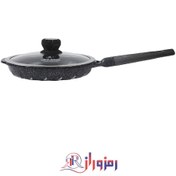 تصویر تابه تک دسته گرانیتی لایف اسمایل مدل FLCM4F سایز 24 Life Smile FLCM4F 24 Non stick Frying Pan