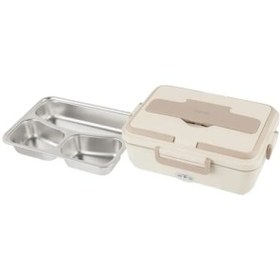 تصویر ظرف غذای برقی گرین لاین 800 میلی‌لیتر - سفید مدل GLB-10 - کرمی Green Lion GLB-05 Electric Lunchbox - Beige