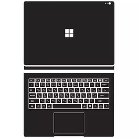 تصویر اسکین(برچسب)لپتاپ به همراه استکیر کیبورد-مدل(13 اینچ) Microsoft surface book 2-طرحblack01-سفارشی 