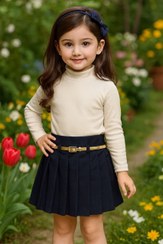 تصویر دامن پلیسه ساده11502 