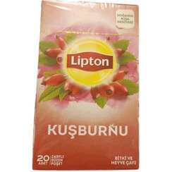 تصویر چای گیاهی کیسه ای لیپتون Lipton Kuşburnu Çayı میوه نسترن 20 تایی 30 گرم 
