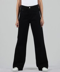 تصویر شلوار جین نیم بگ مشکی 