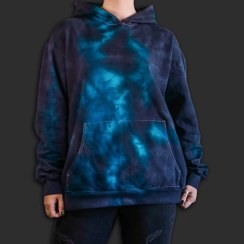 تصویر هودی تای دای ( شیبوری ) مدل رعد و برقی Lightning Tie Dye Hoodie