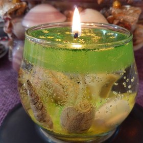 تصویر شمع تنگی ژله ای دریایی صدفی to/sa - سبز candle_panah