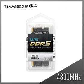 تصویر رم لپ تاپ DDR5 تک کاناله 4800 مگاهرتز CL40 تیم گروپ مدل ELITE ظرفیت 8 گیگابایت 