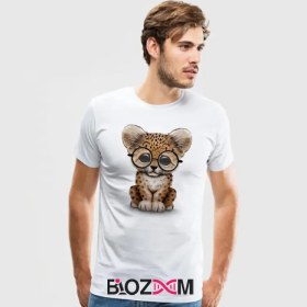 تصویر تیشرت طرح یوزپلنگ عینکی زیست شناسی – کد 144 