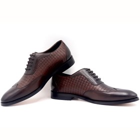 تصویر کفش کد 5 حصیری بندی قهوه ای 