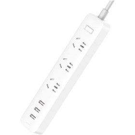 تصویر چند راهی سه سوکت و سه یو اس بی شیائومی Xiaomi Mi Power Strip Europlug XMCXB01QMN 