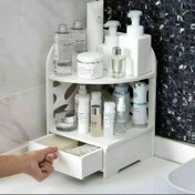 تصویر شلف کنجی کشودار جا ادویه حمام 