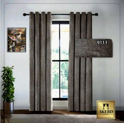 تصویر پرده پانچ مخمل شانل مدل 9111 