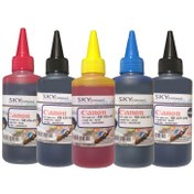تصویر ست جوهر ۴ رنگ کانن ۱۰۰ سی سی اسکای 