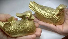 تصویر مجسمه اردک ماندارین جفت ( نر و ماده ) 