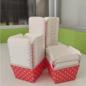 تصویر قالب مافین چهارگوش - قرمز 