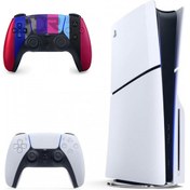 تصویر پلی استیشن 5 اسلیم با درایو باندل دو دسته - Playstation 5 Slim With Drive Bundle Favorite Color 