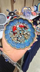 تصویر تنگ ماهی رزینی طرح گل 