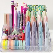 تصویر استند شفاف لوازم تحریر (ارگانایزر) 