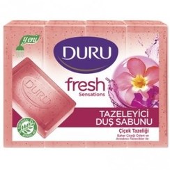 تصویر صابون دورو قرمز 640 گرمی 4 عددی مدل Duru fresh sensations revitalizing shower bar 