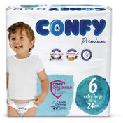 تصویر پوشک بچه چسبی بسته 24 عددی برند کانفی بیبی Confy Baby سایز5 