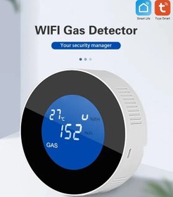 تصویر سنسور گاز هوشمند دیجیتال TUYA مدل WIFI Gas Detector Tuya