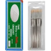 تصویر قلاب بافتنی استیل سایز ۰ تا ۱۴ بسته ۱۲ عددی 