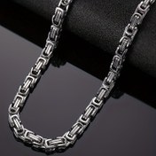 تصویر زنجیر مردانه استیل ۶۰ سانتی‌متر 