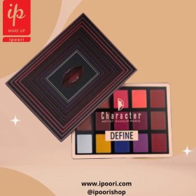 تصویر پالت رژ لب کاراکتر Color Lip Define Palette 