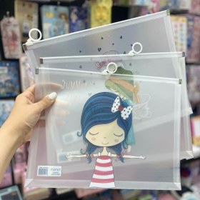 تصویر پوشه PVC طرح دختر #پوشه