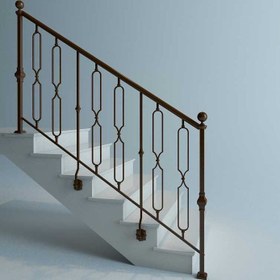 تصویر نرده فلزی ژینوس (کد 212) - بیرنگ Gynus Metal Baluster staircase (code 212)