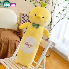 تصویر عروسک جوجه پاپیونی بالشتی Chicken bow tie pillow doll