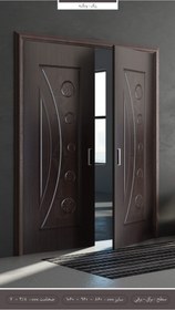 تصویر درب اتاقی ملامینه طرح ماهور - یک رو ضد آب HPL melamine room door with Mahor design