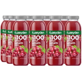 تصویر آب انگور فشرده ۱۰۰ درصد کوزیدن بسته ۱۲ عددی ۲۵۰ میلی‌لیتری Kuzeyden 100% Pressed Grape Juice 12 x 250 ml Pack