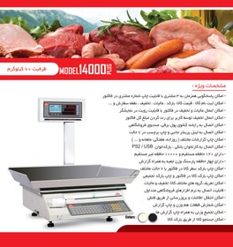 تصویر ترازوی 70 کیلویی مدل 14000Plus برند محک 70 kg scale, model 14000Plus, benchmark brand