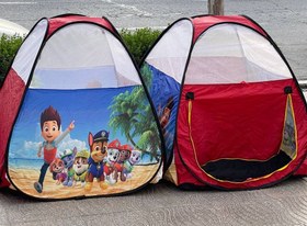 تصویر چادر بازی کودک طرح پاو پاترول سایز 125 - 125 Children's play tent, Paw Patrol design, size 125-125