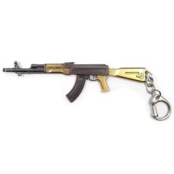 تصویر جاکلیدی ماکت اسلحه کلاشینکف طلایی 