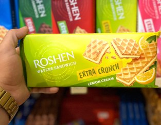 تصویر ویفر چند لایه روشن لیمویی(۱۴۲گرمی) Roshen Wafers