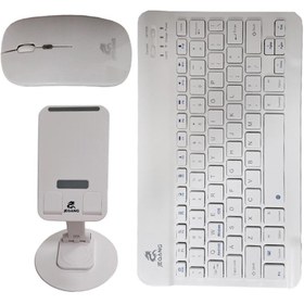 تصویر ماوس و کیبورد جکنگ مدل JB-986 به همراه پایه نگهدارنده JB-986 Bluetooth keyboar+M ouse+Brack et